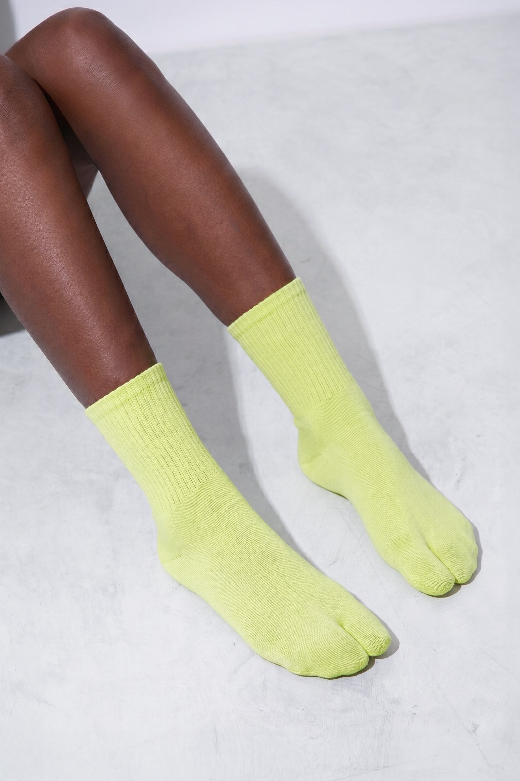 Tabi Crew Socks - Lime