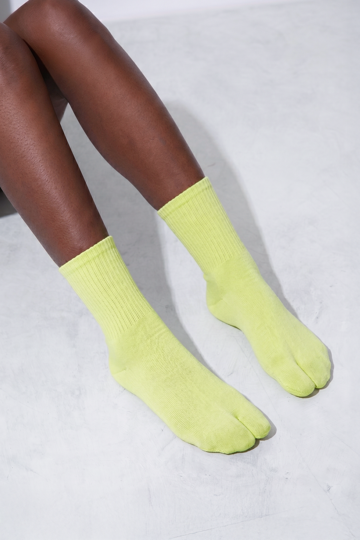 Tabi Crew Socks - Lime
