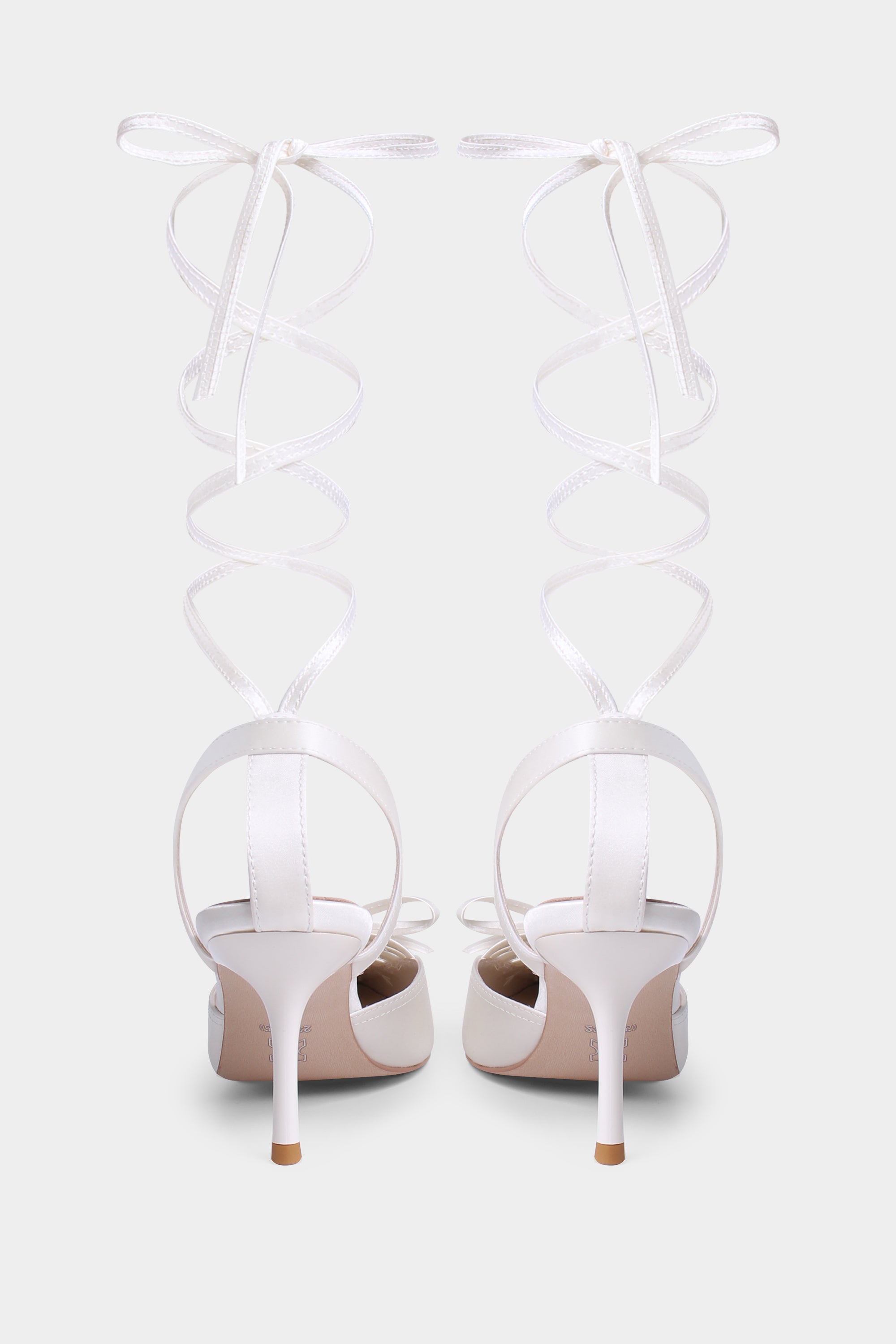 Nicki Business Slippers - White satin