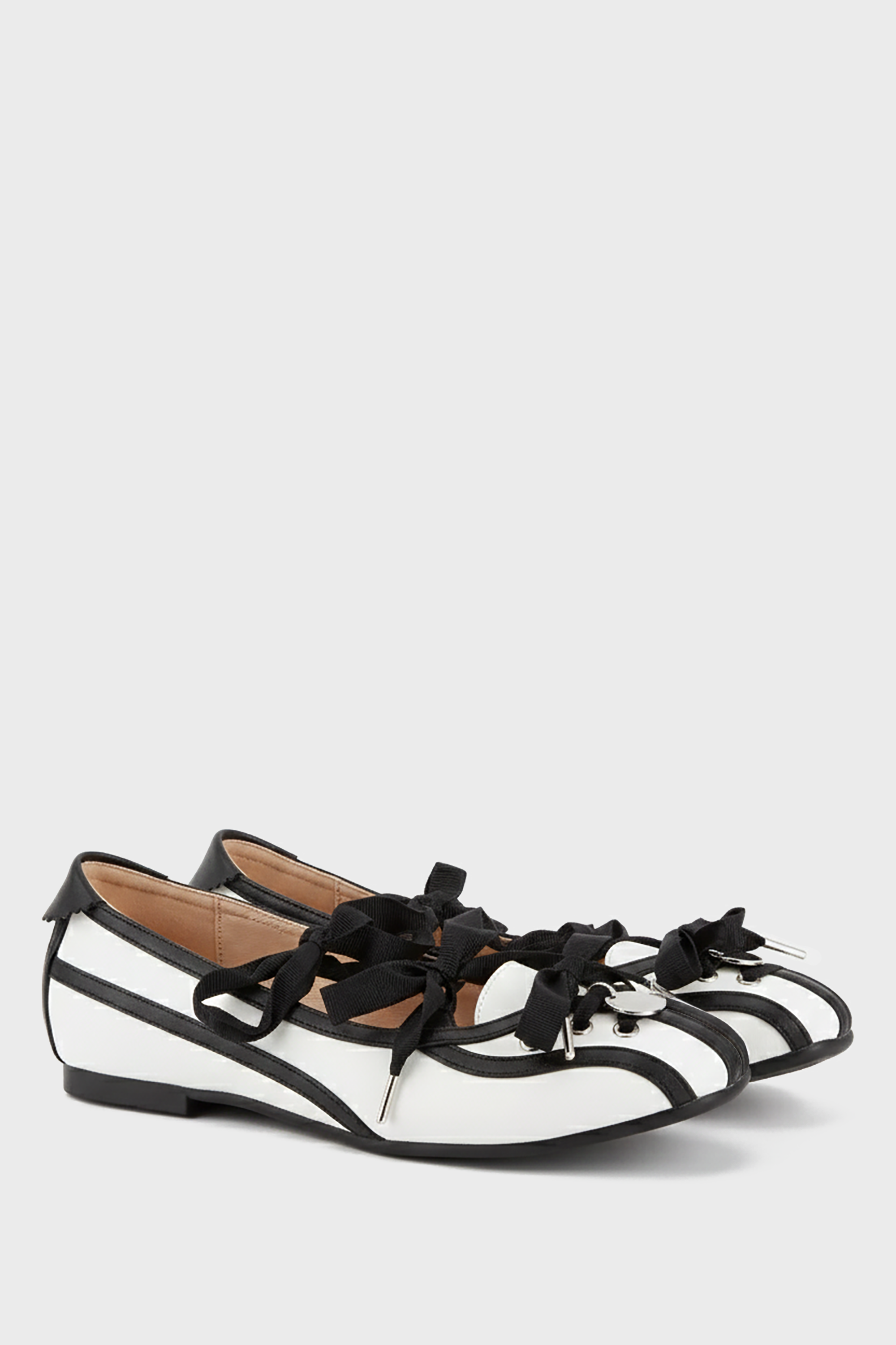 Play Ball Flats - Black & White