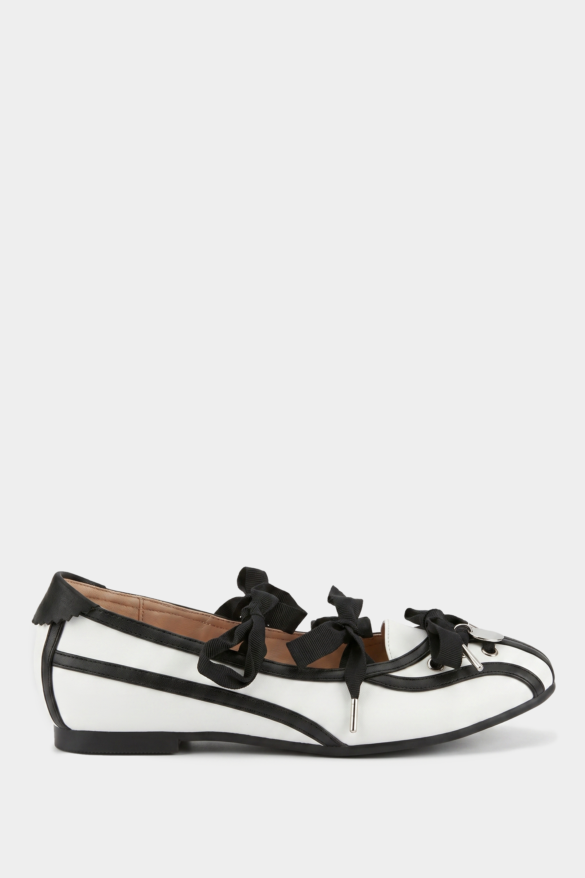 Play Ball Flats - Black & White
