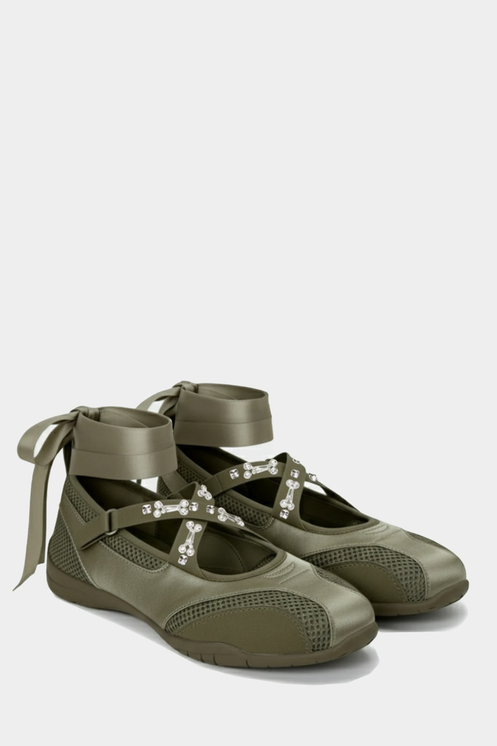 Barbara Flats - Olive Green