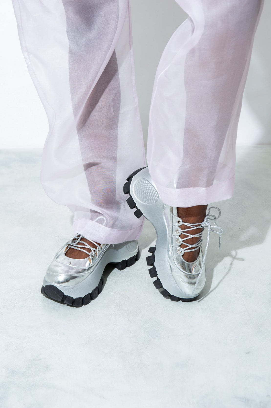Martian Sneakers - Silver – Double Standard