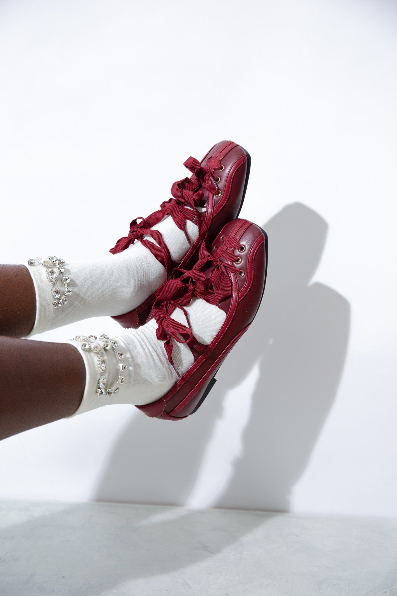 Play Ball Flats - Crimson