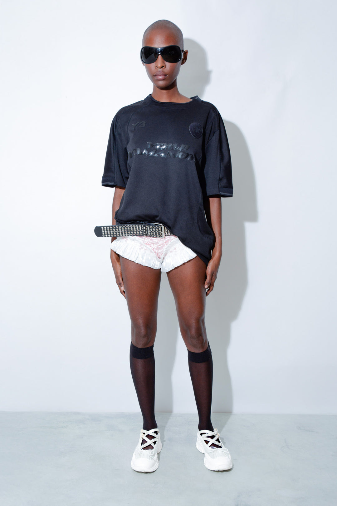 Ballet Sneakers - White with Pearls