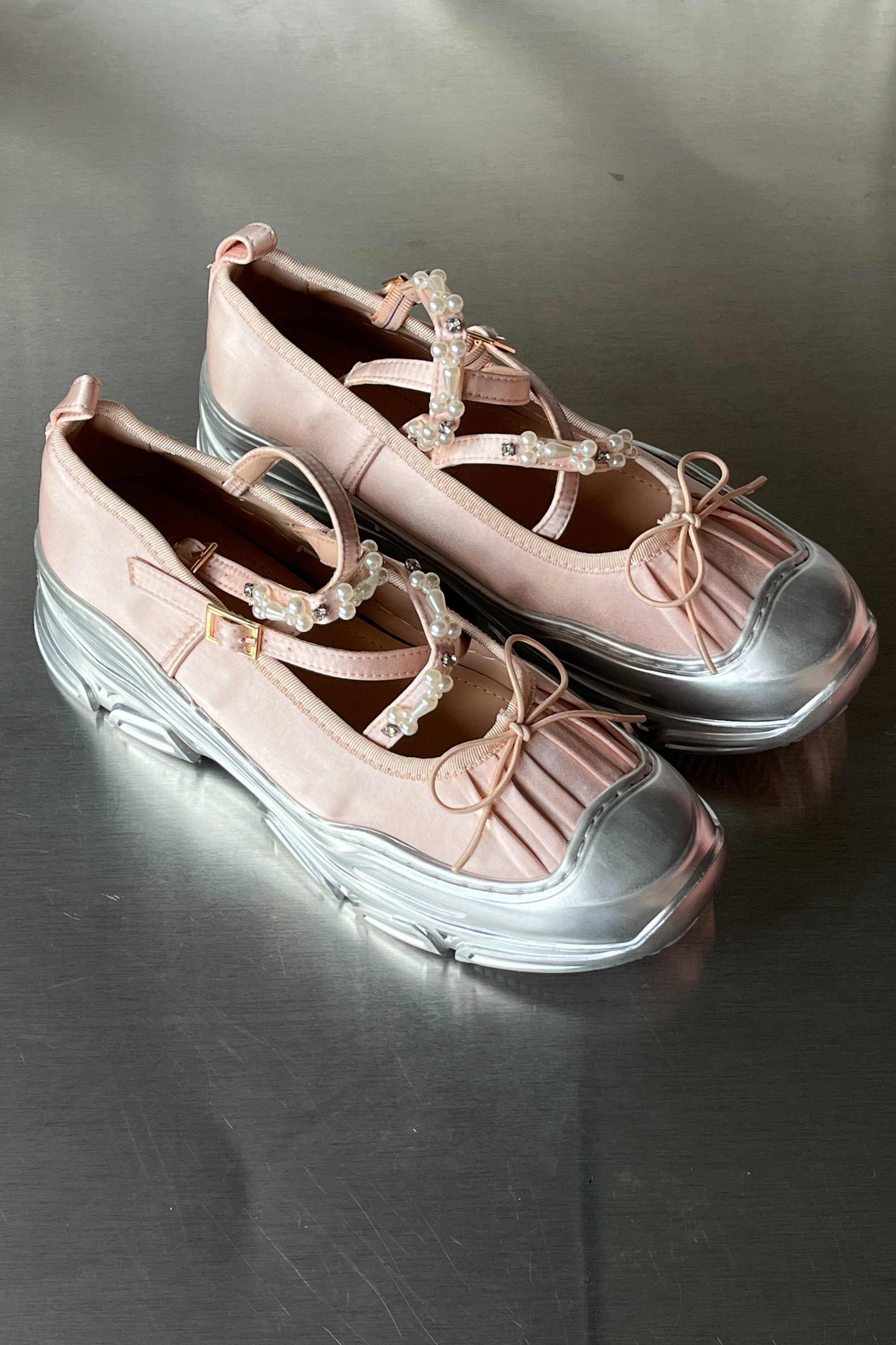 Ballet Sneakers - Pink/Silver