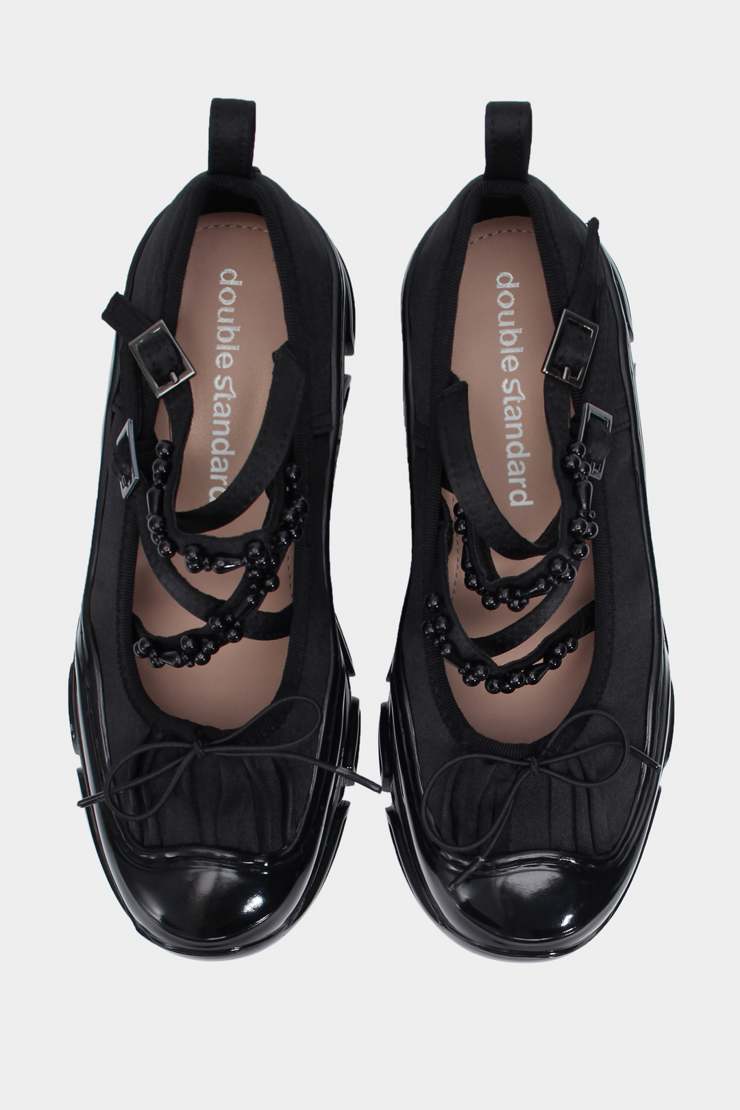 Ballet Sneakers - Black with Pearls
