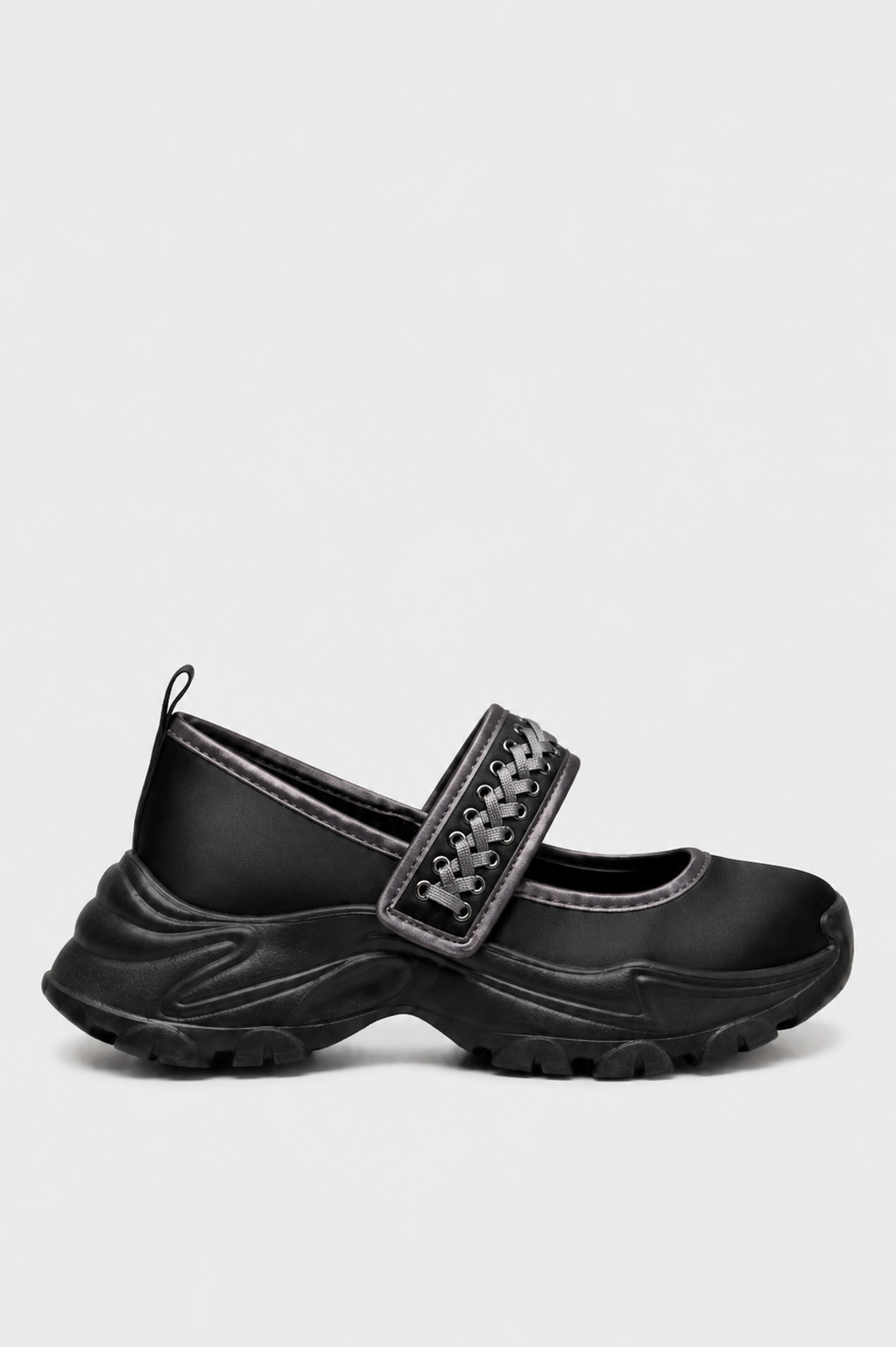 Corset Sneakers - Black Satin