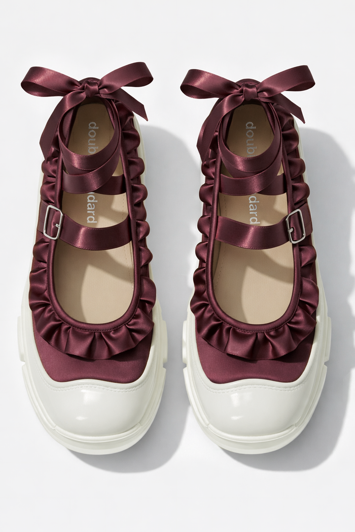 Marie Jane Ballet Sneakers - Cranberry