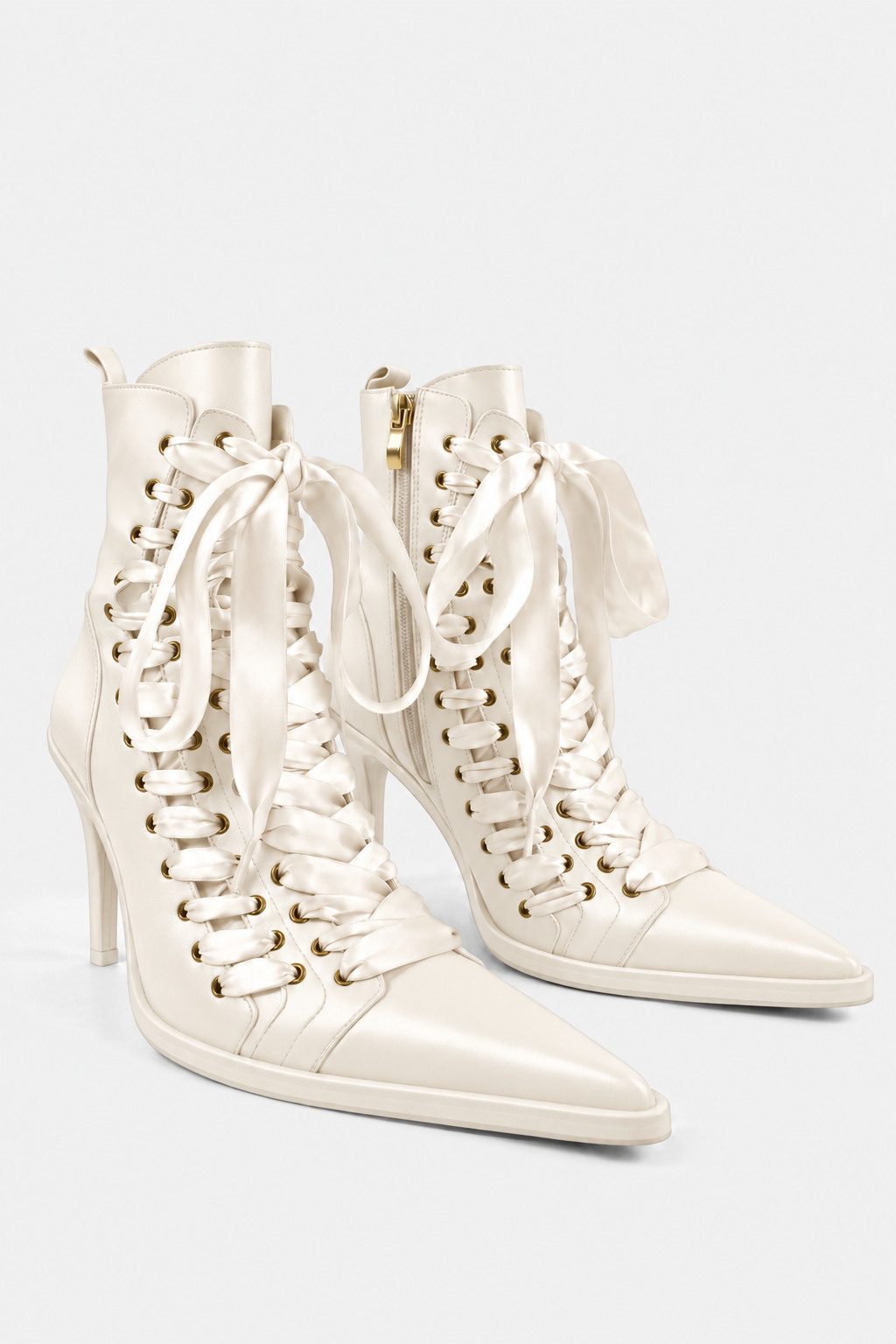 Cinderella Booties - White