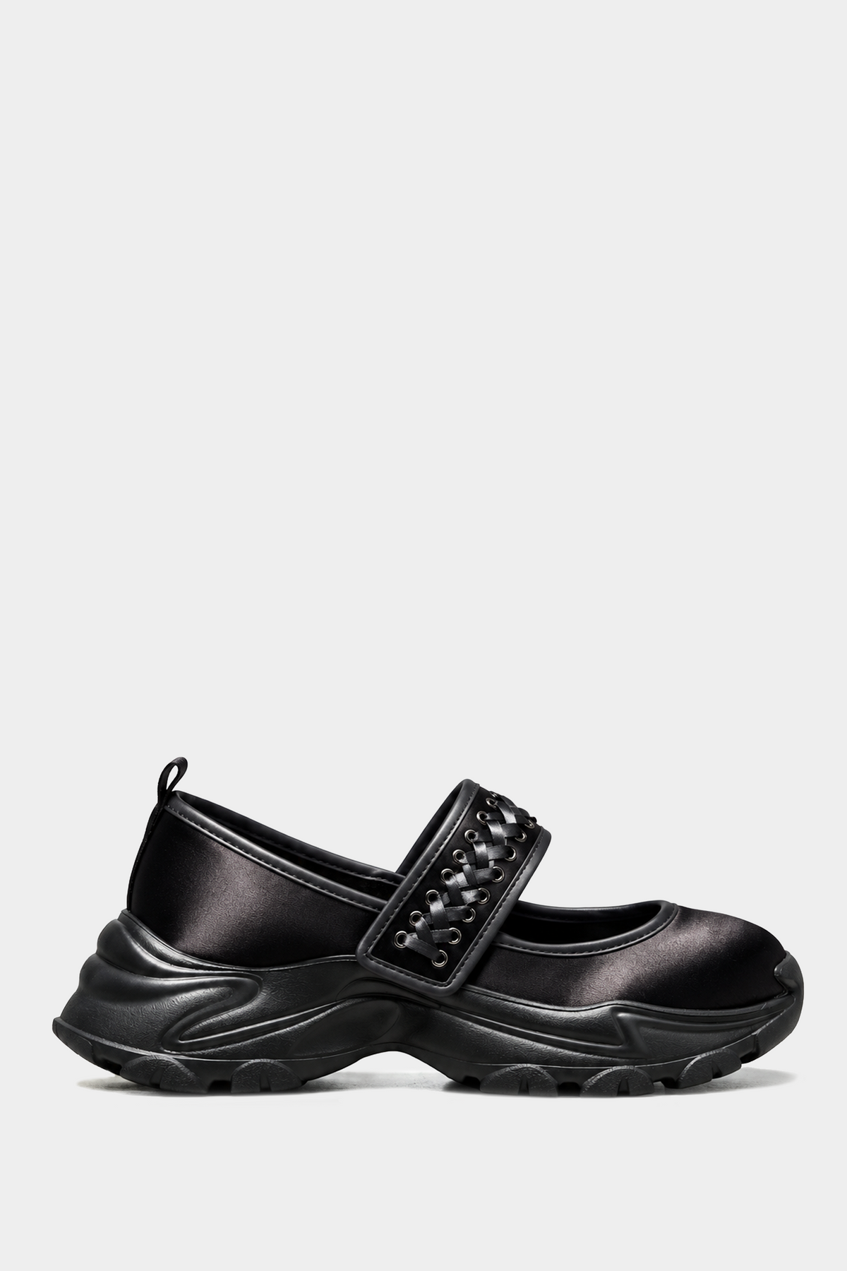 Corset Sneakers - Black Satin