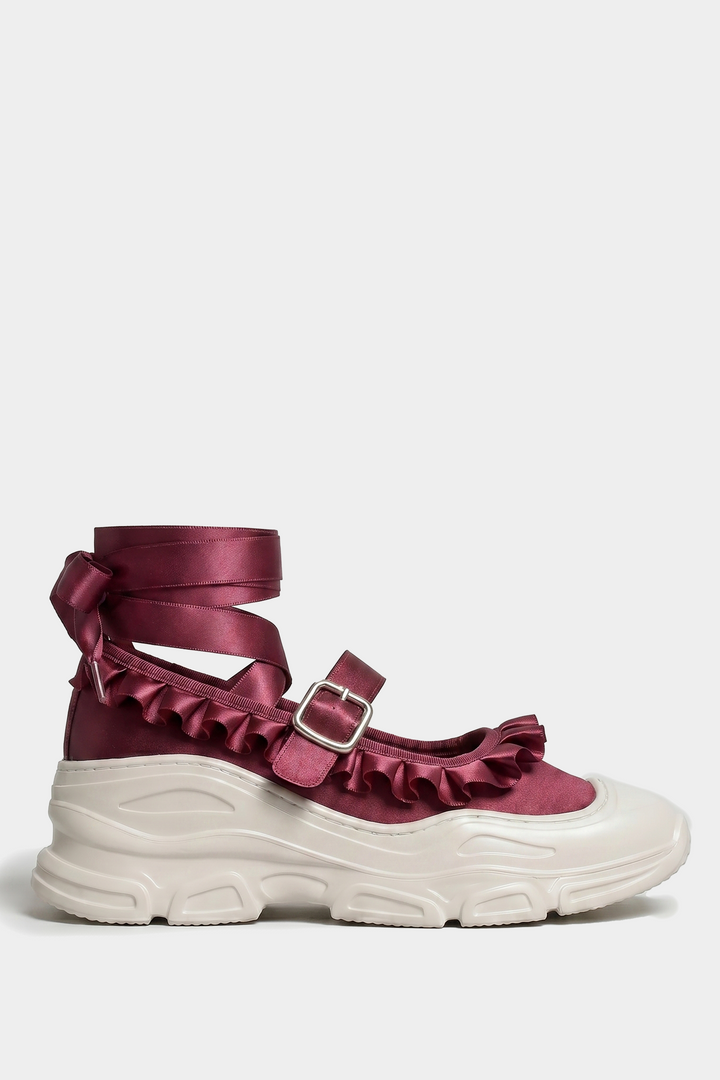 Marie Jane Ballet Sneakers - Cranberry