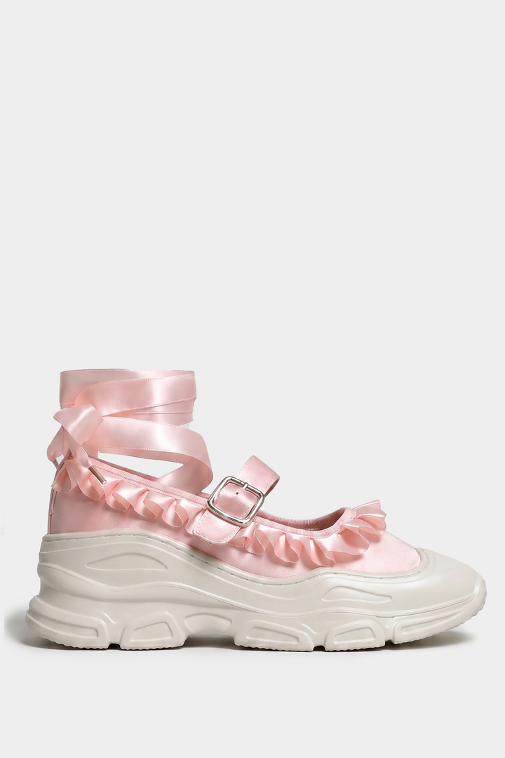 Marie Jane Ballet Sneakers - Pink