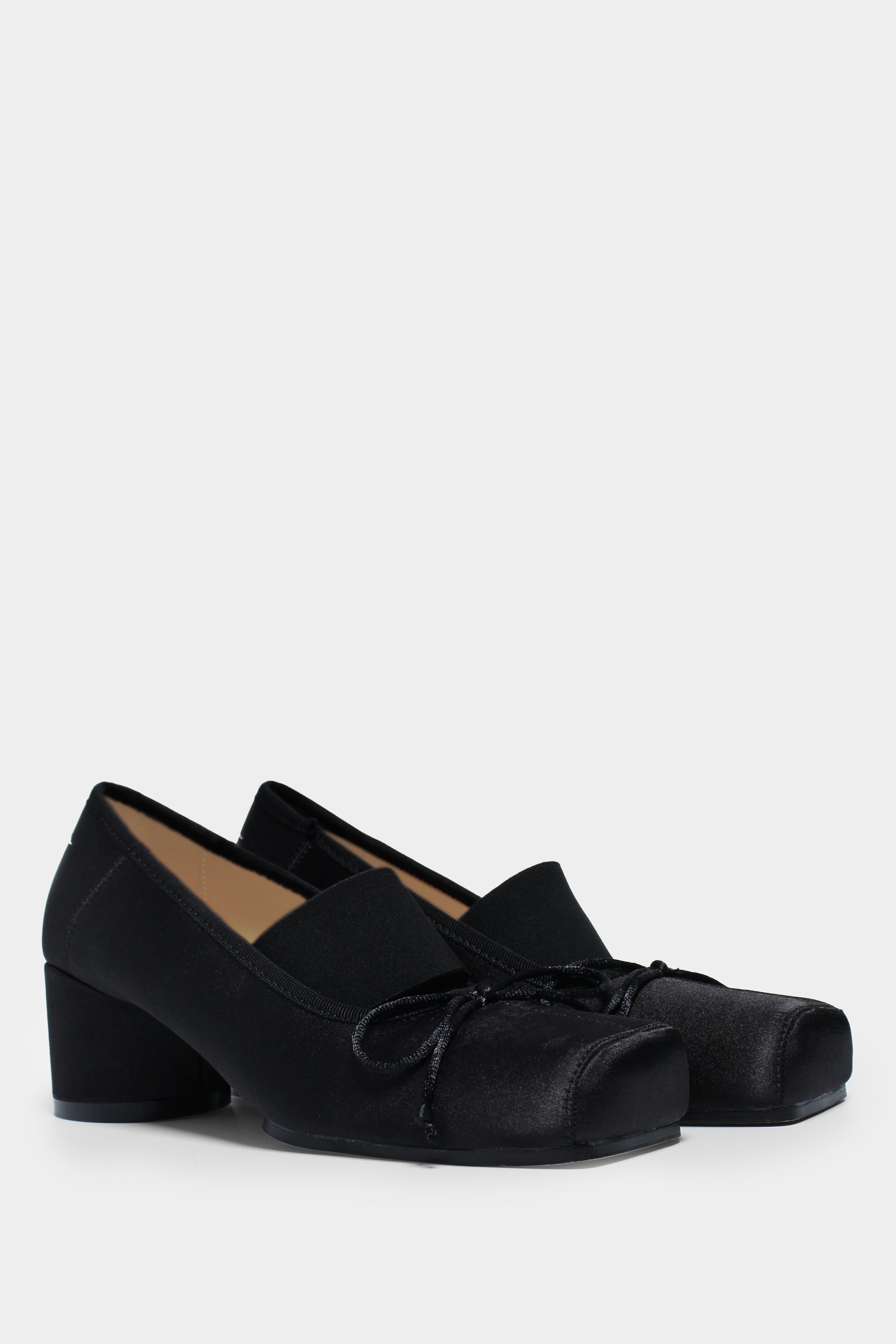 Lazy Dancer Slippers - Black Satin