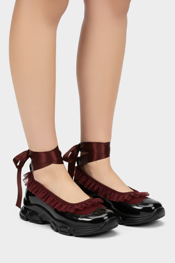 Sweetheart Ballet Sneakers - Crimson