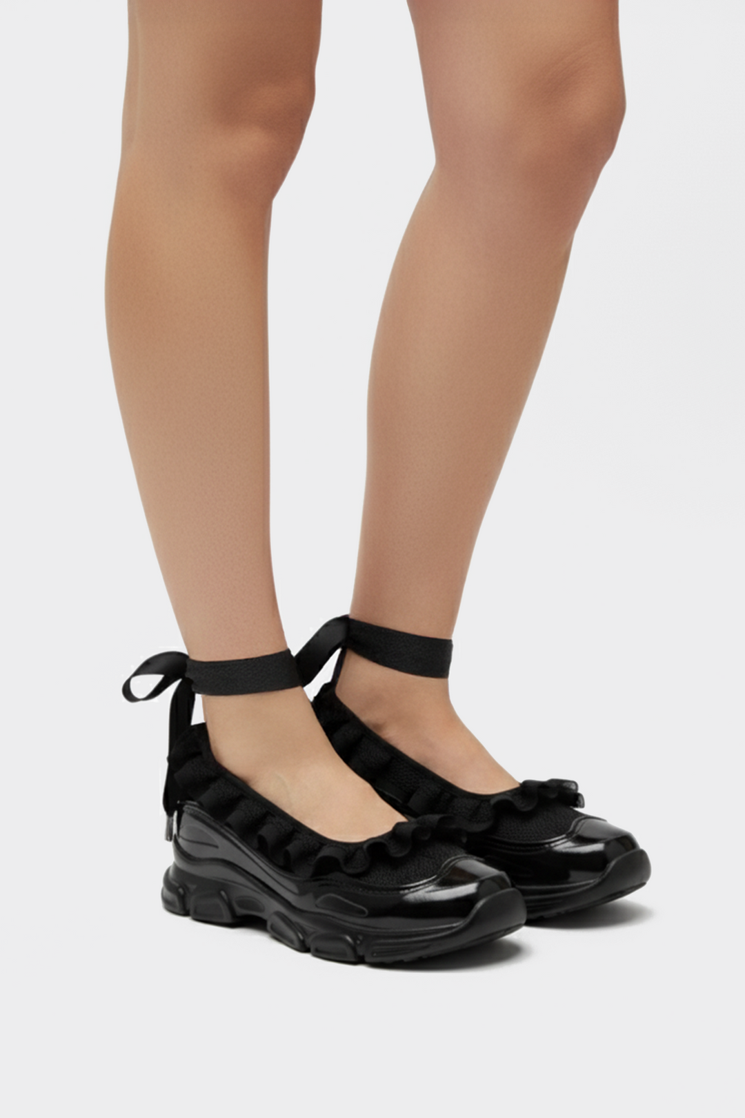 Sweetheart Ballet Sneakers - Black Lace