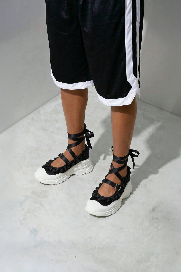 Marie Jane Ballet Sneakers - Black