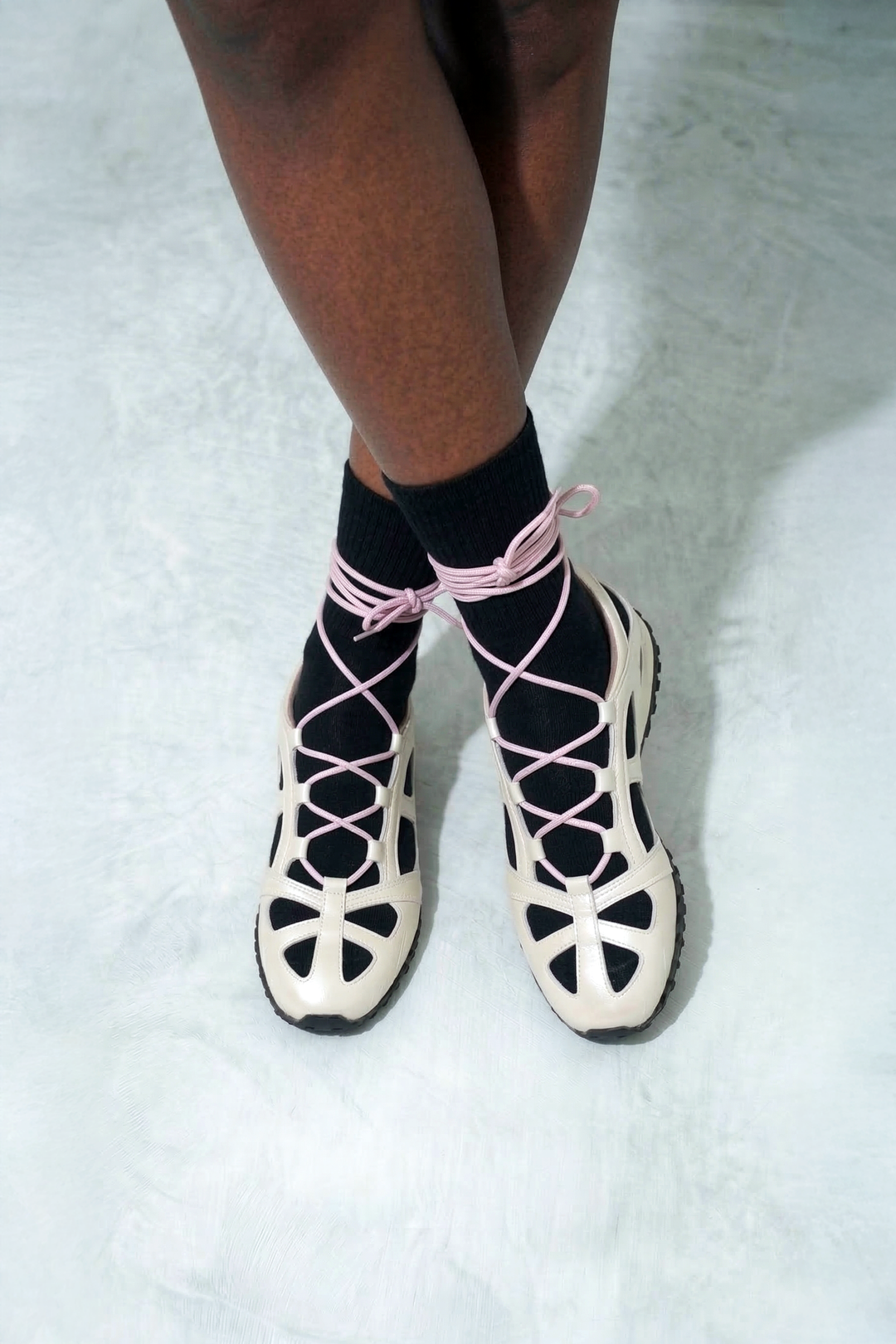 Hannah Trainers -  White Pearl