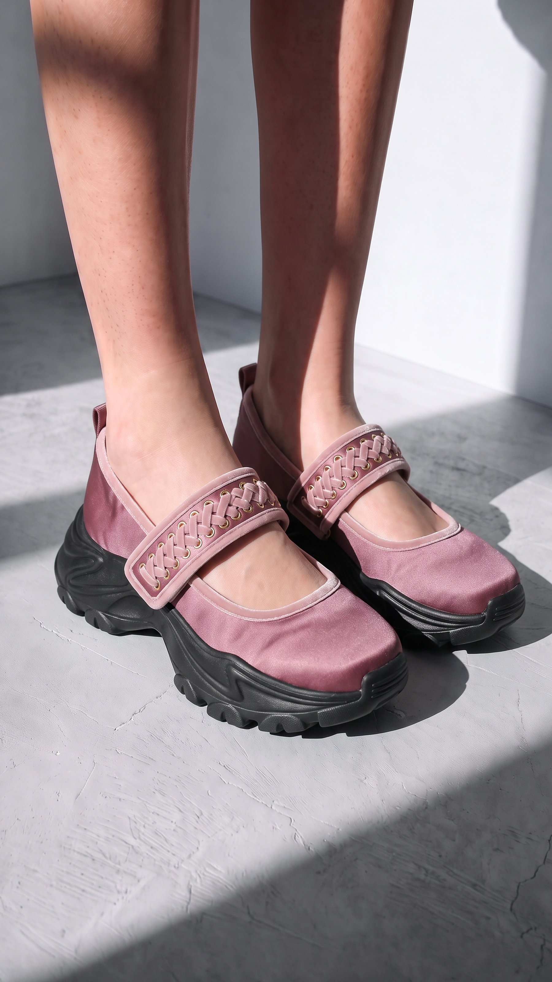Corset Sneakers - Mauve
