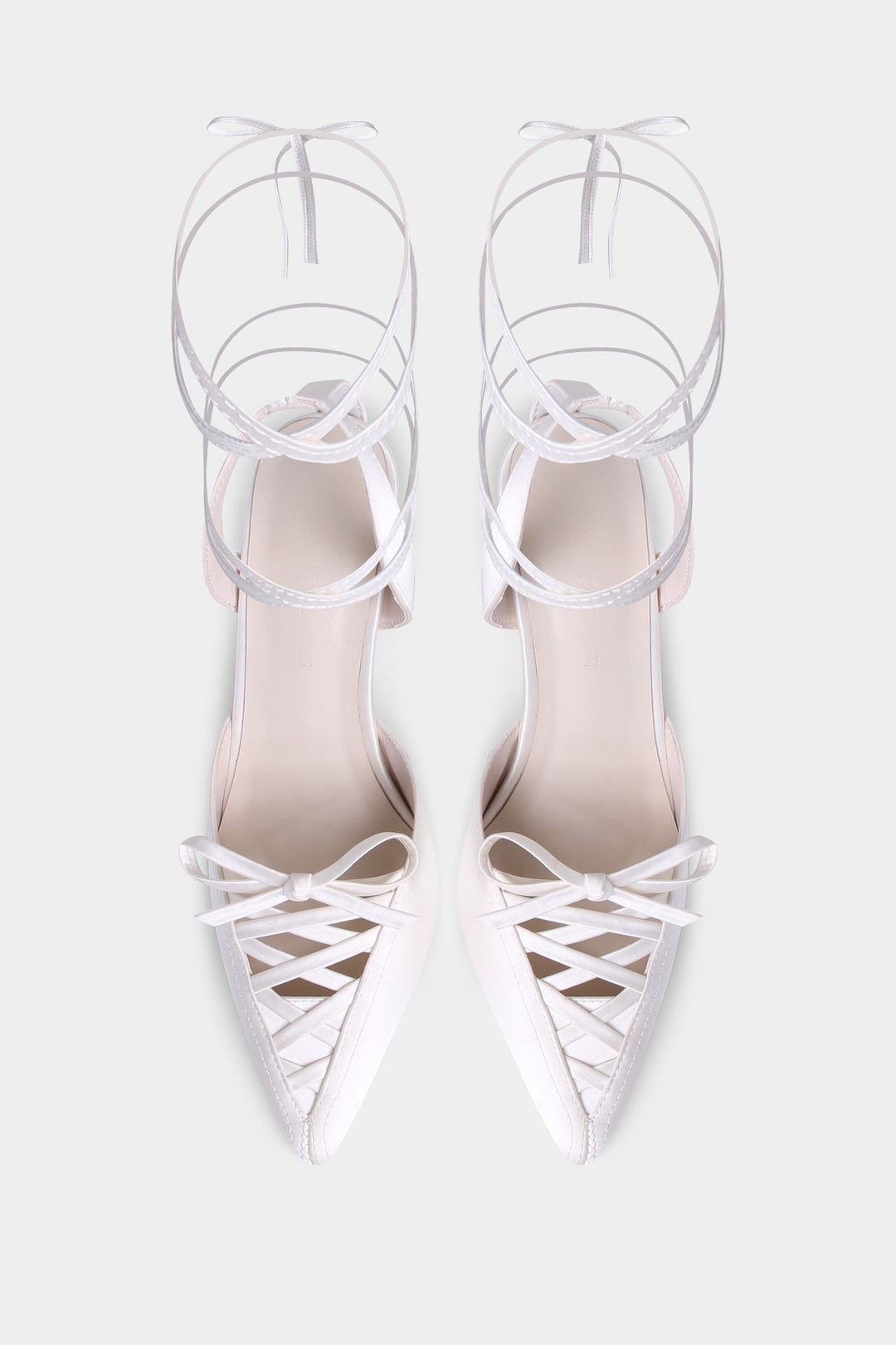 Nicki Business Slippers - White satin