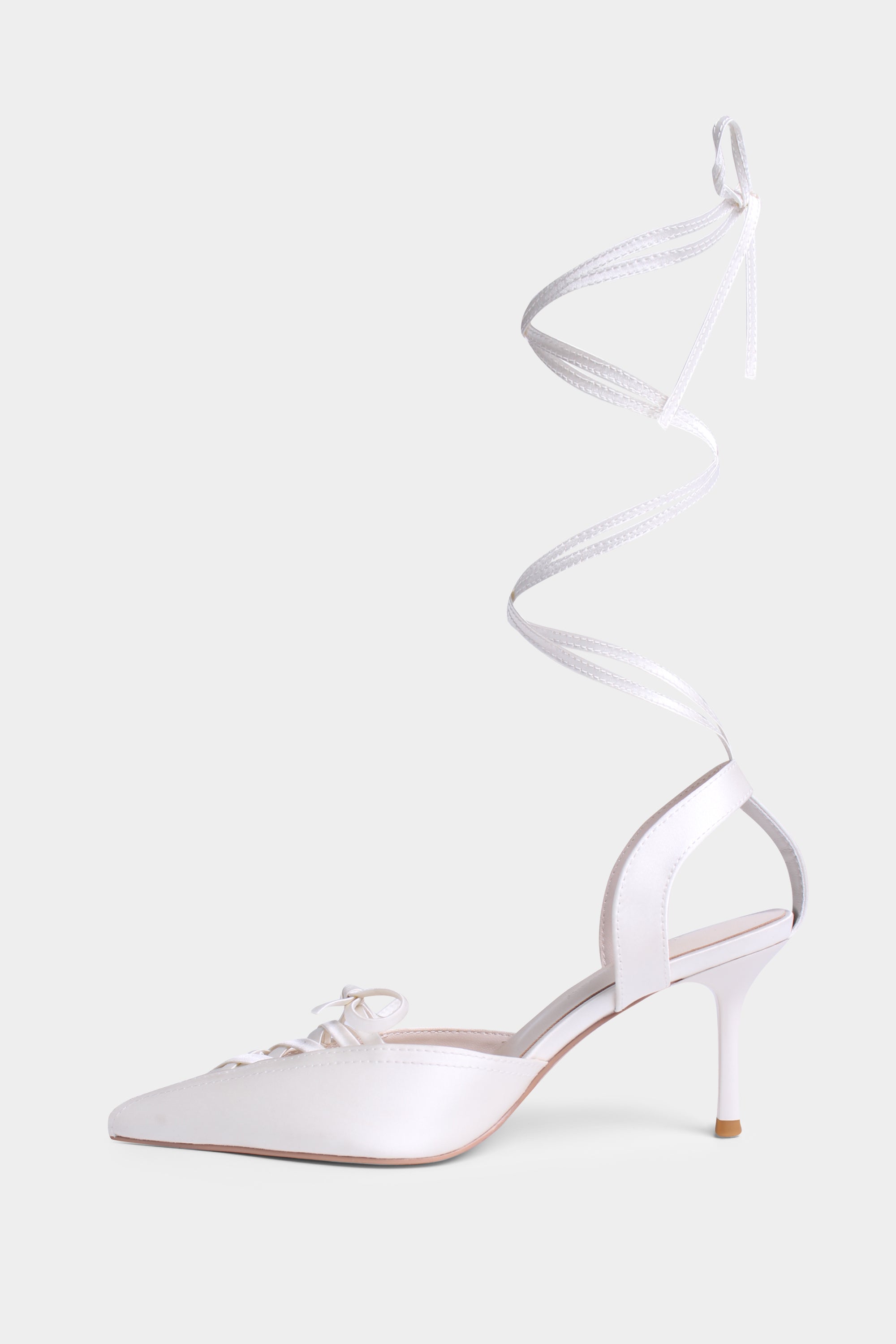 Nicki Business Slippers - White satin