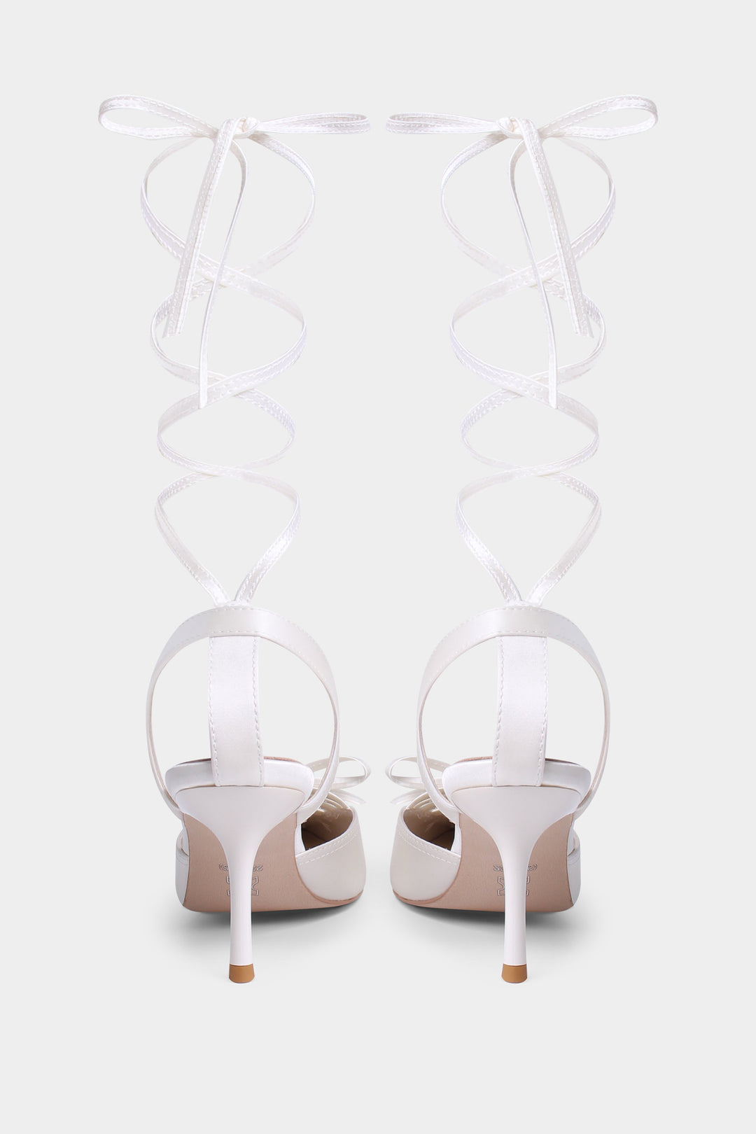 Nicki Business Slippers - White satin
