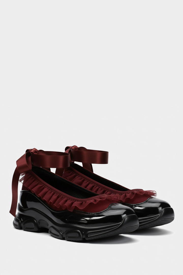 Sweetheart Ballet Sneakers - Crimson