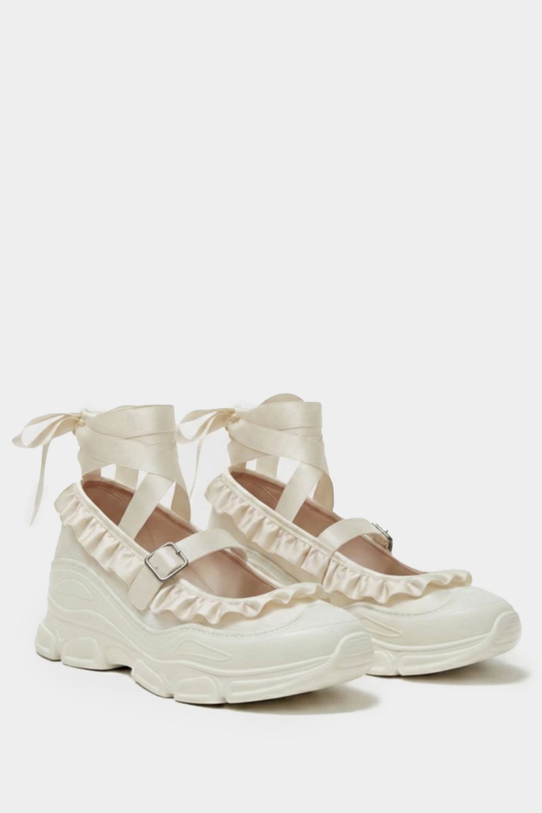 Marie Jane Ballet Sneakers - Ivory