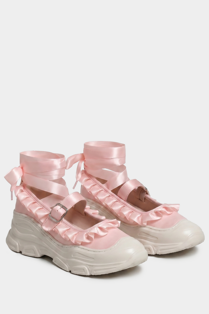 Marie Jane Ballet Sneakers - Pink