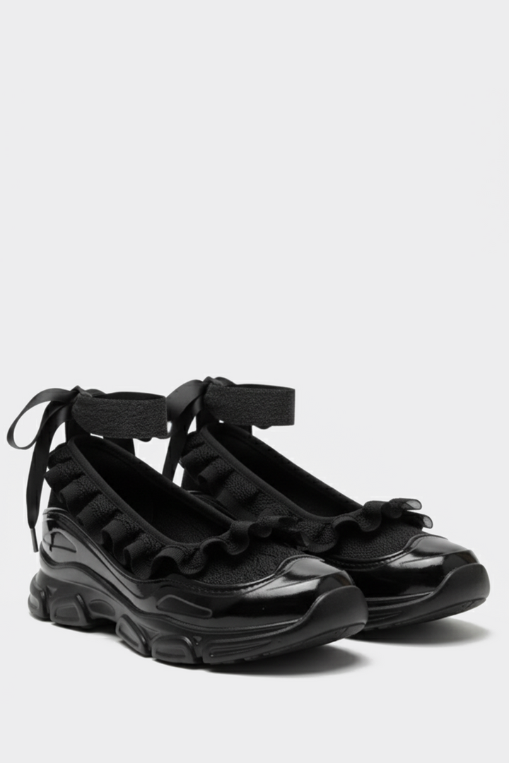 Sweetheart Ballet Sneakers - Black Lace