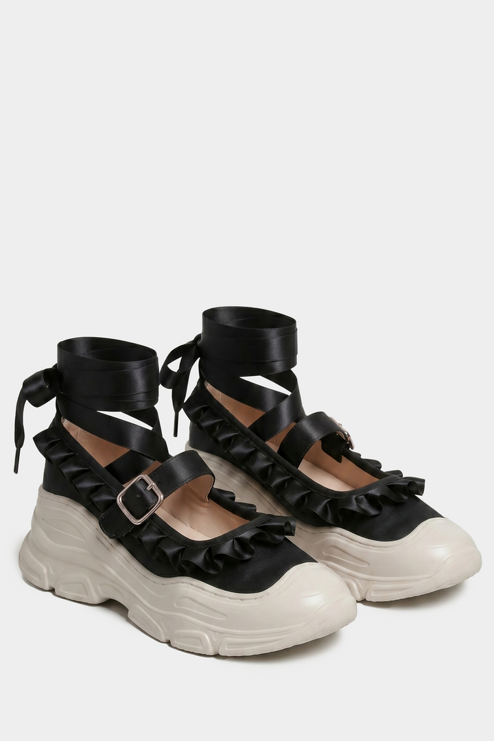 Marie Jane Ballet Sneakers - Black