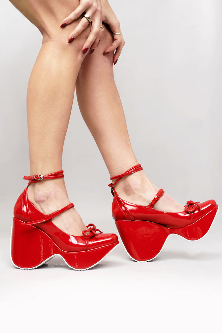 Paola Platforms - Sporty Red