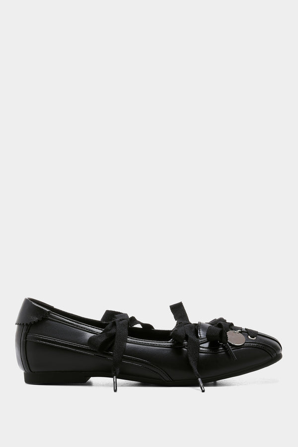 Play Ball Flats - Black