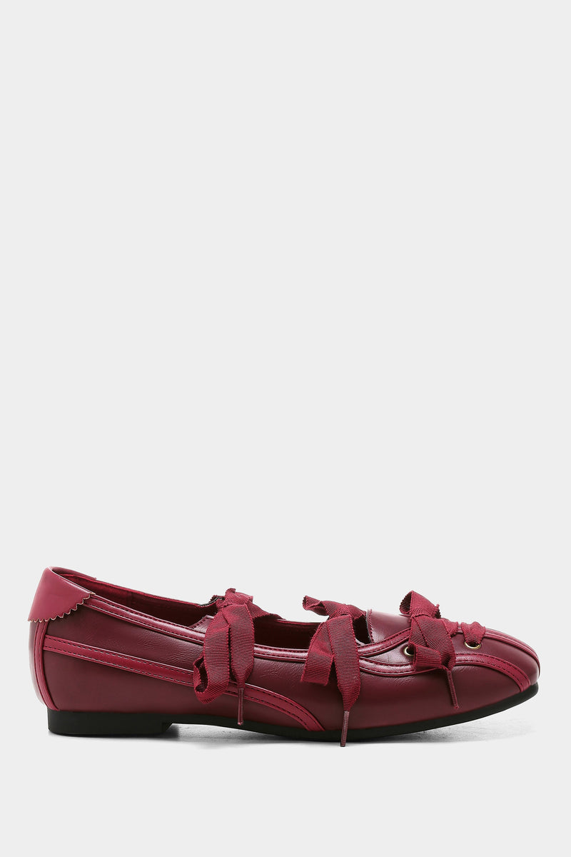 Play Ball Flats - Crimson