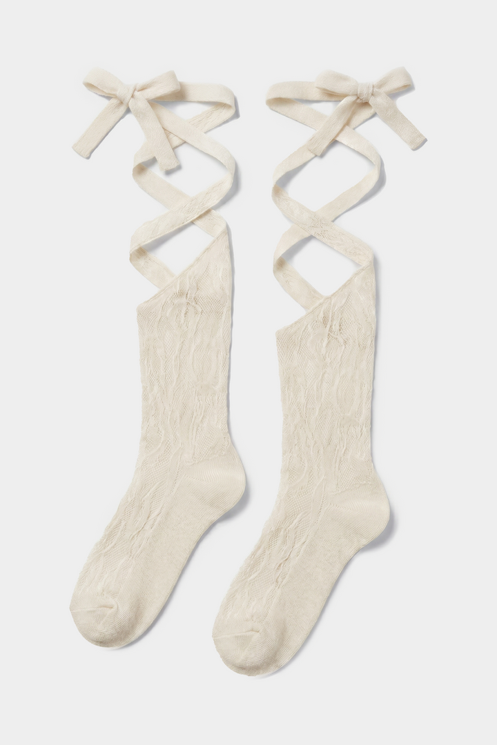 Tangled Socks - Cream