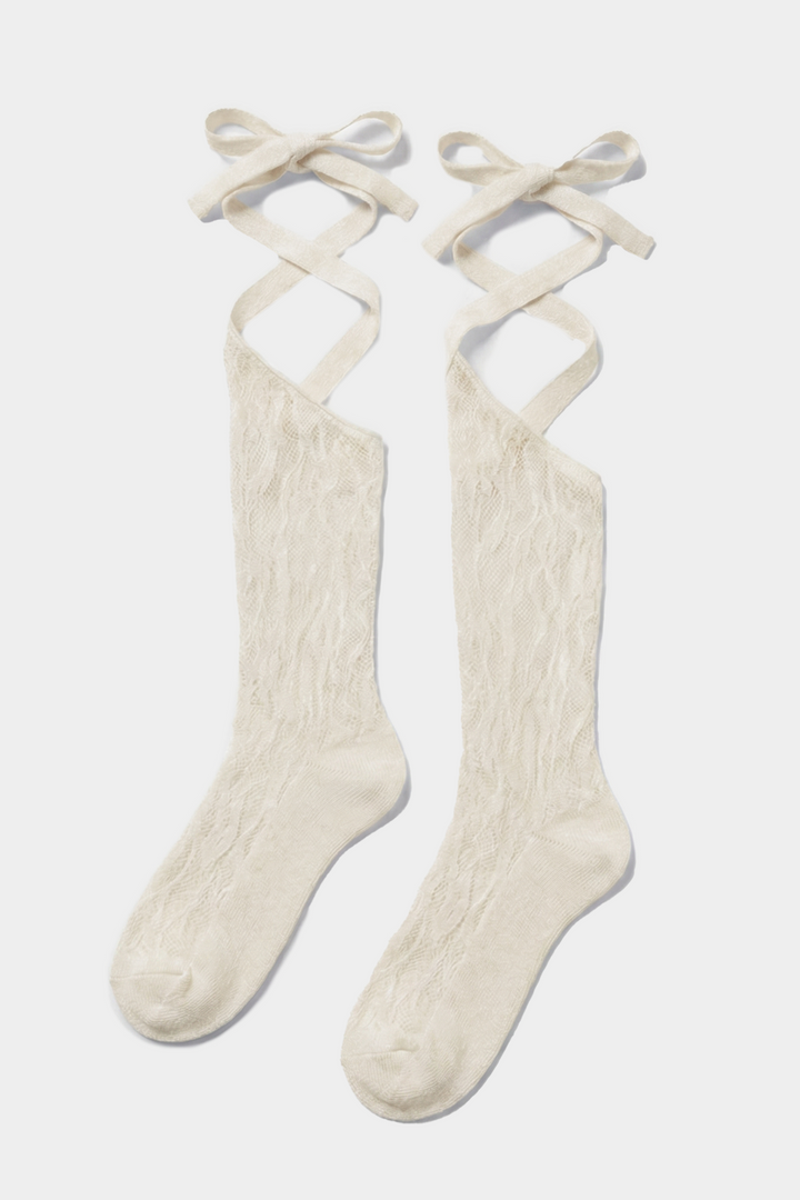 Tangled Socks - Cream