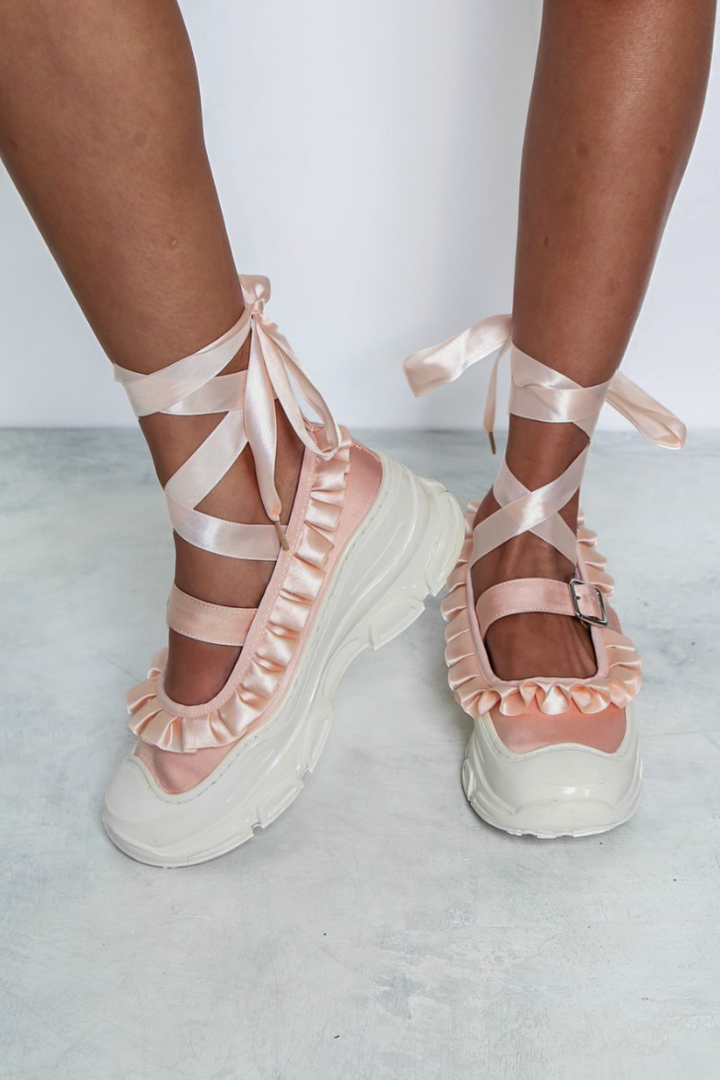 Marie Jane Ballet Sneakers - Pink