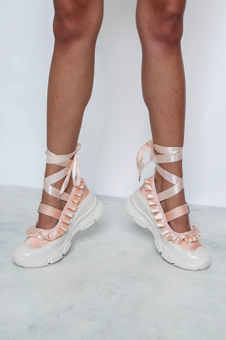 Marie Jane Ballet Sneakers - Pink
