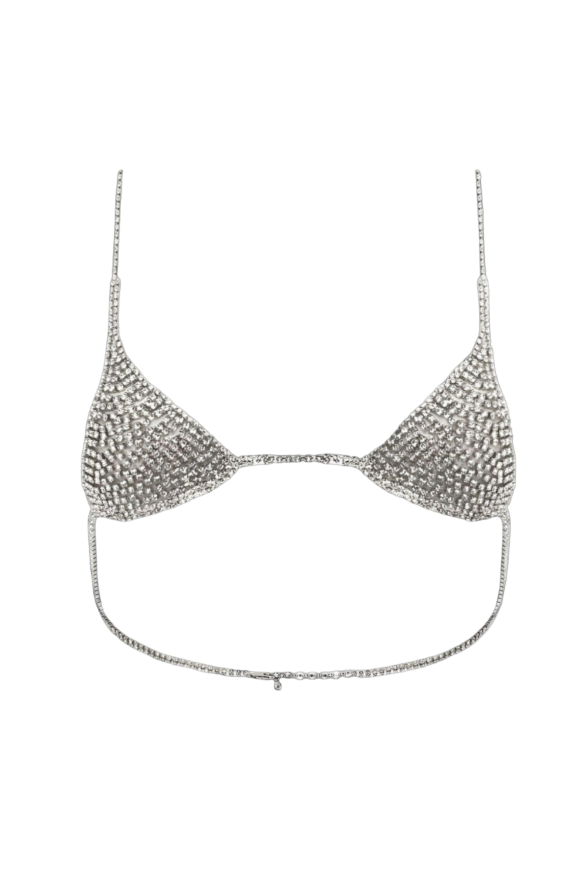 Teeny Tiny Bedazzled Bralette - Silver