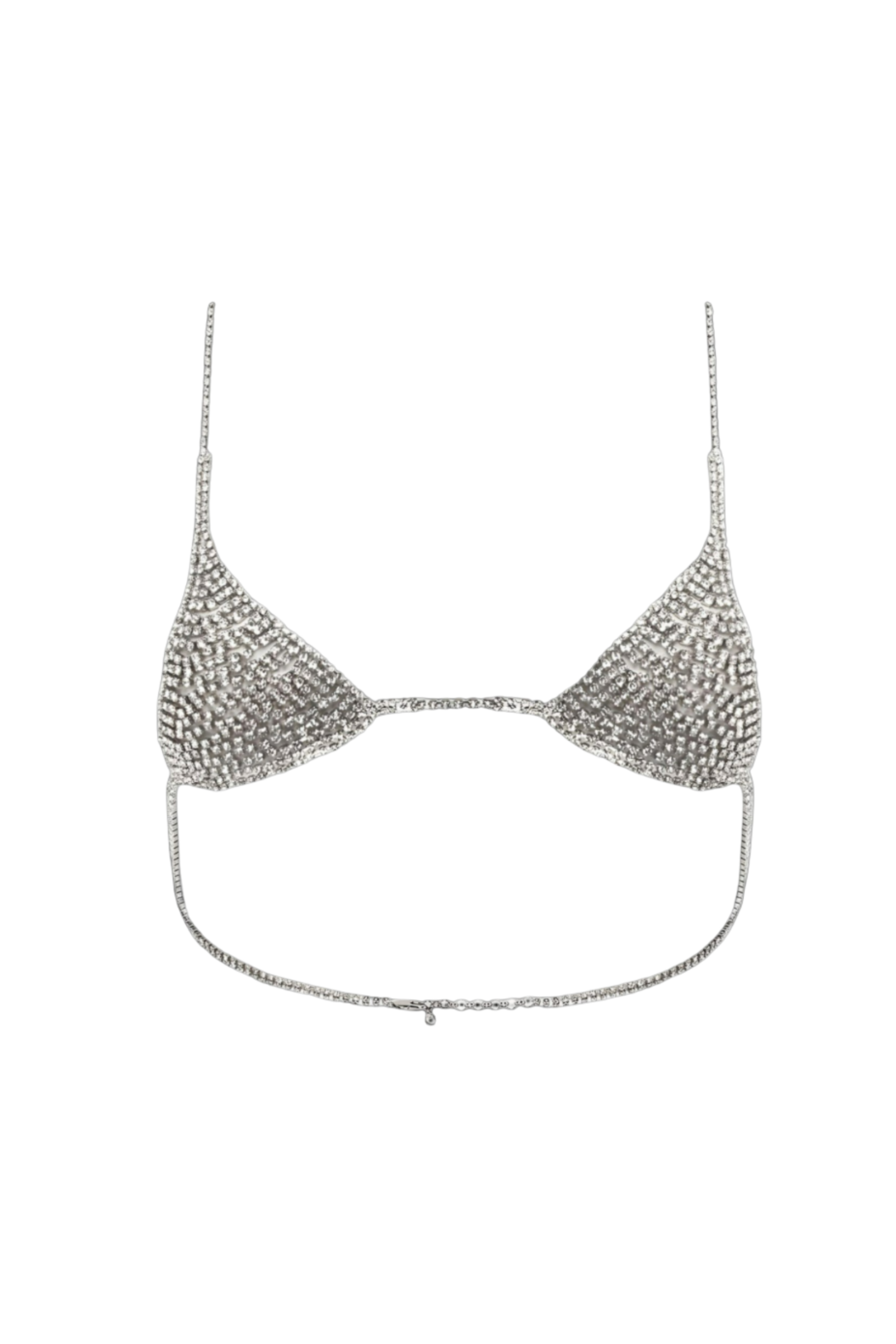 Teeny Tiny Bedazzled Bralette - Silver