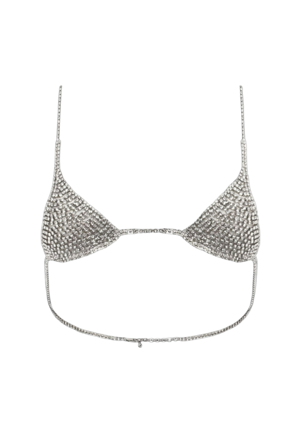 Teeny Tiny Bedazzled Bralette - Silver