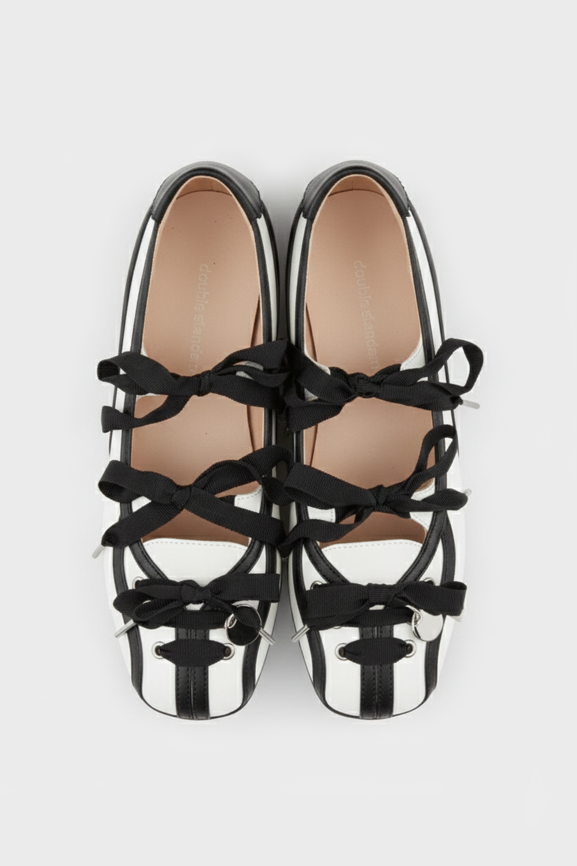 Play Ball Flats - Black & White
