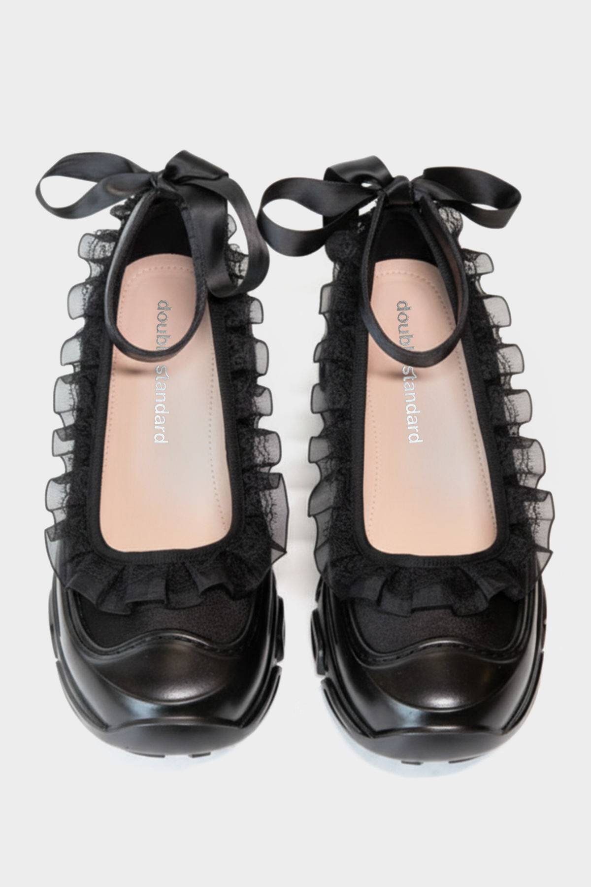 Sweetheart Ballet Sneakers - Black Satin
