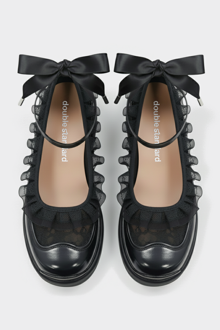 Sweetheart Ballet Sneakers - Black Lace