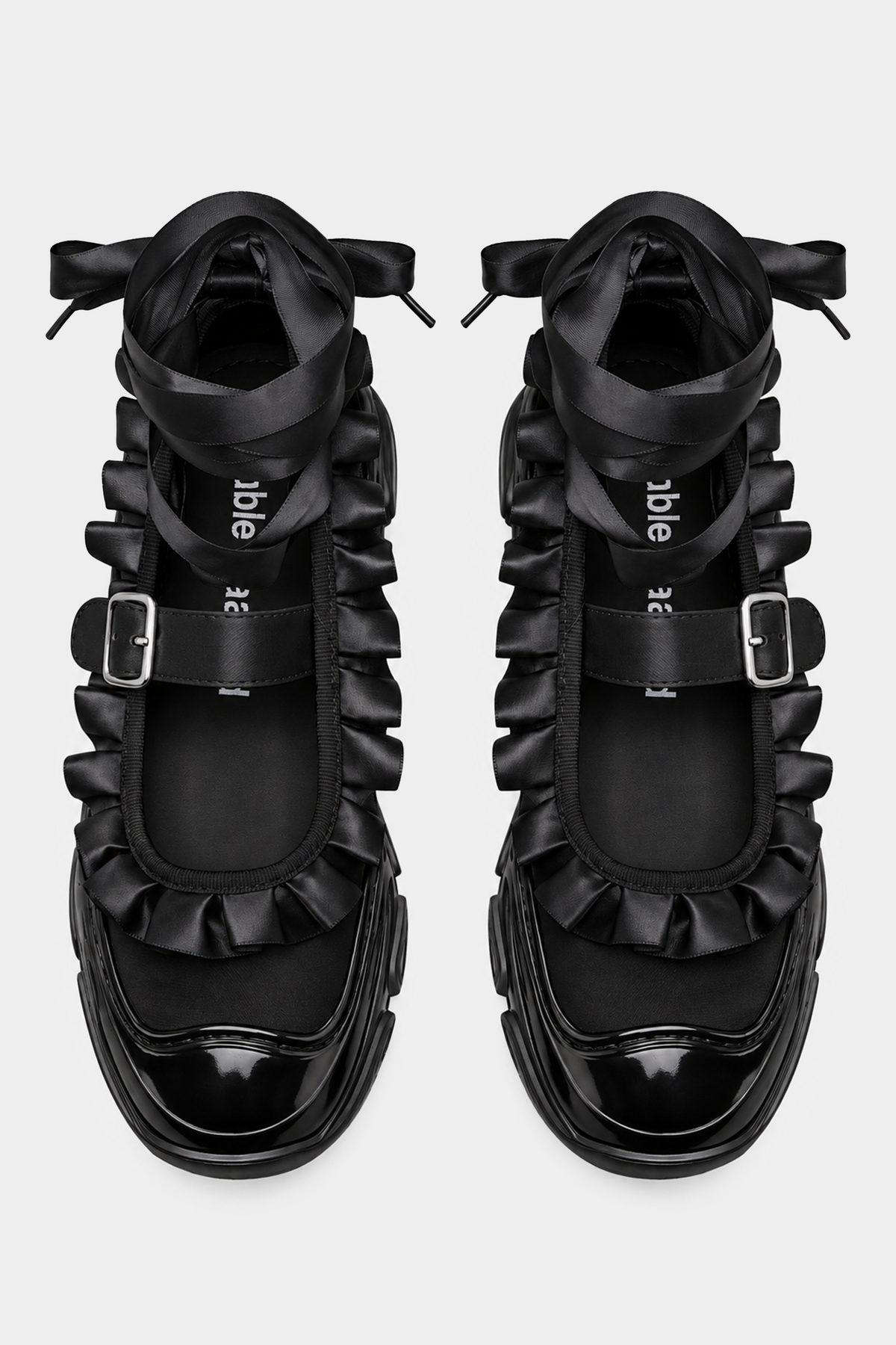 Marie Jane Ballet Sneakers - Black on Black