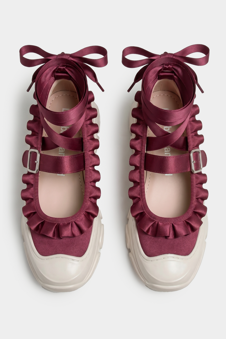 Marie Jane Ballet Sneakers - Cranberry