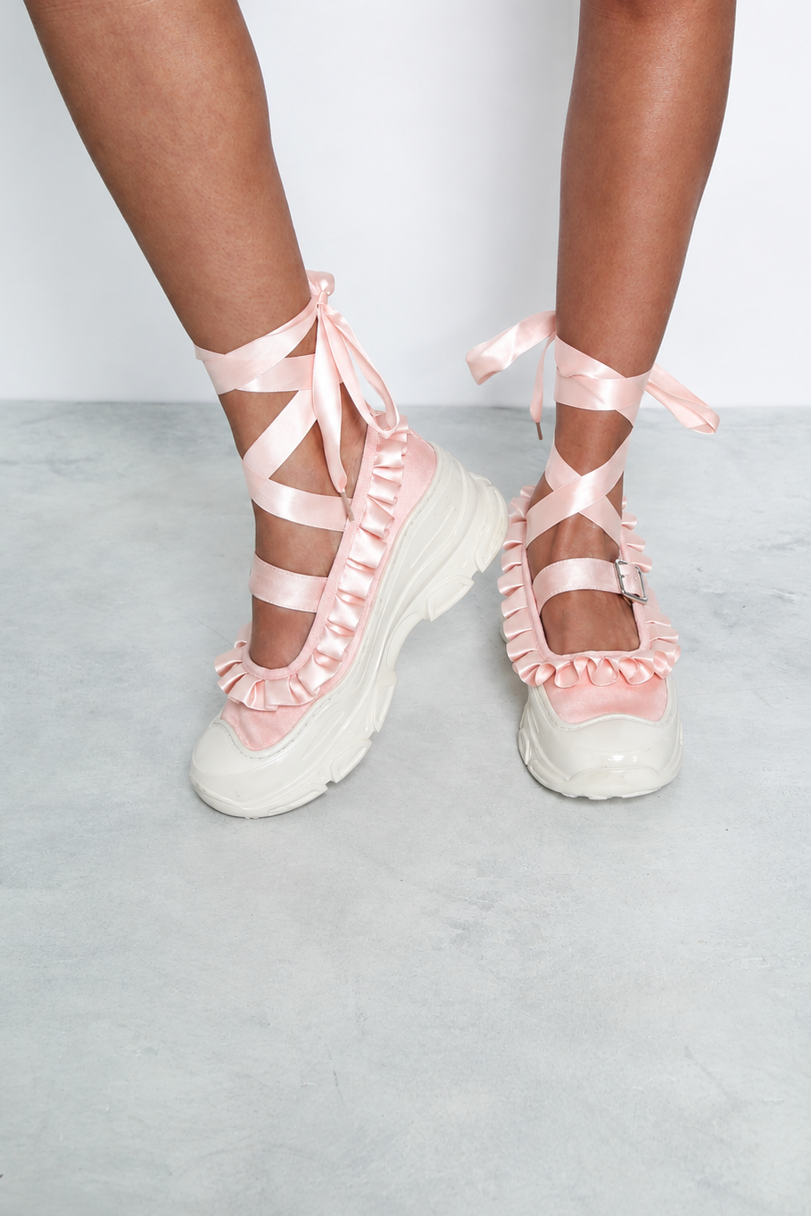 Marie Jane Ballet Sneakers - Pink