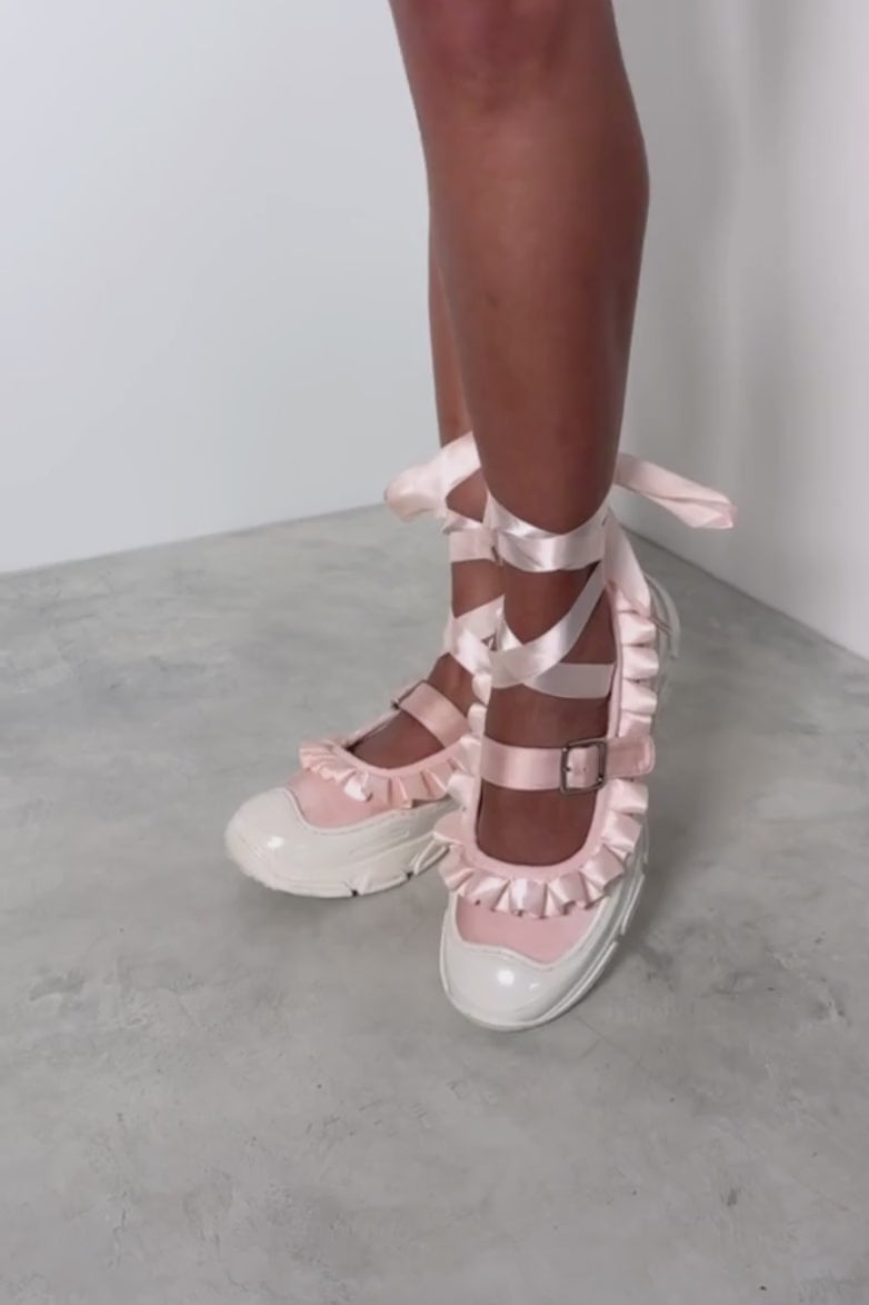 Marie Jane Ballet Sneakers - Pink