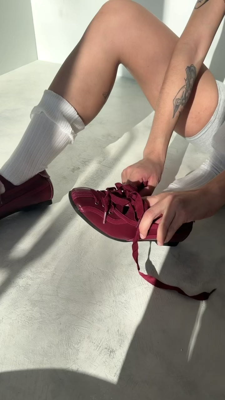 Play Ball Flats - Crimson